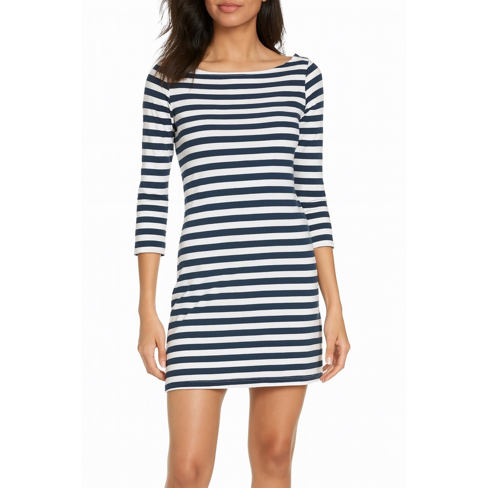 Lilly Pulitzer Women's Striped Jersey Boatneck‎ 3/4 Sleeve Stretch Knit- Size XS